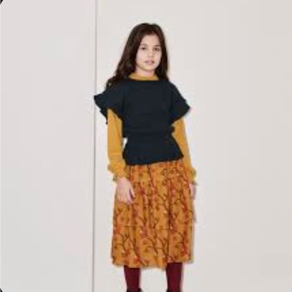 Kids Ruffle Sleeve Top - Green by euro designer A Monday In Cooenhagan - Picture 2 of 2